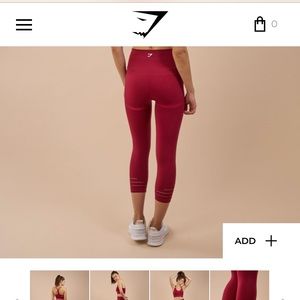 High waisted seamless cropped gymshark leggings